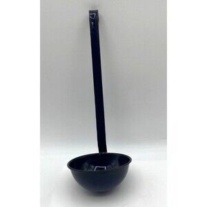 Vintage Enamel Ladle Large Blue Dipper Scoop 11 1/2" Serving Soup, Cider